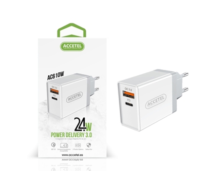 Cargador ACCETEL AC610W Blanco