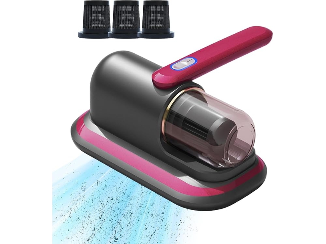 Aspiradora Inalámbrica Para Eliminar Ácaros Del Polvo Con Lámpara Uv, Equipada Con 3 Filtros (morado) Czhhmart