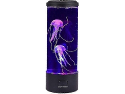 Lámpara de lava multicolor con forma de medusa LED Rosewell, luz nocturna con carga USB
