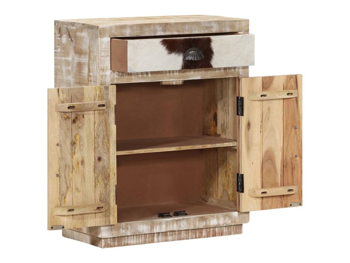 Aparador De Madera Maciza De Mango 60x30x75 Cm