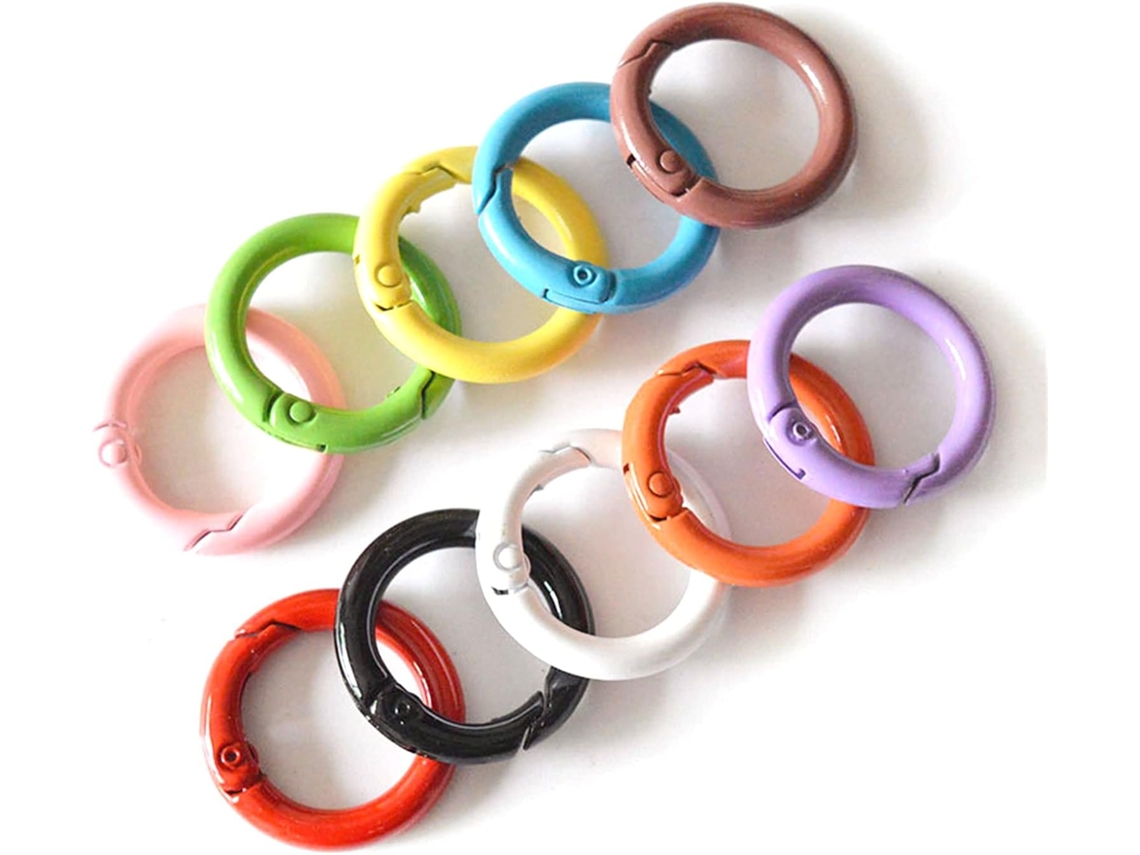10 Anillos De Resorte De Metal Divididos Para Cadena De Perro Con Hebilla Para Principiantes, Artesanías, Para Hacer
