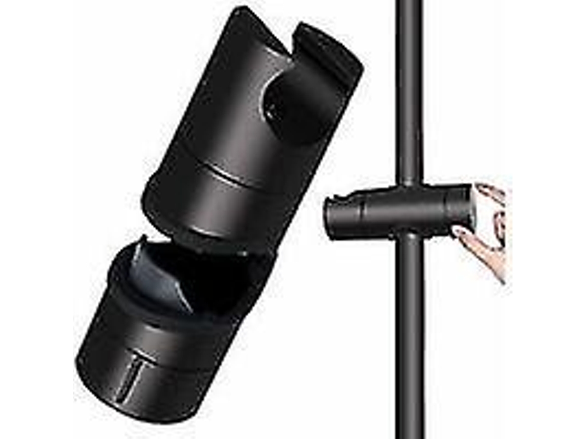 Soporte de ducha universal negro para cabezal de ducha de 18 a 25 mm, ABS sólido, versión reforzada y mejorada, negro mate Jortmrd