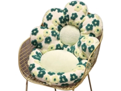 Cojín Para Silla Con Respaldo, Cómodo Cojín Para Asiento De Oficina, Decoración Del Hogar (flores Verdes/50 X 50 X 10 Cm) Digitallab