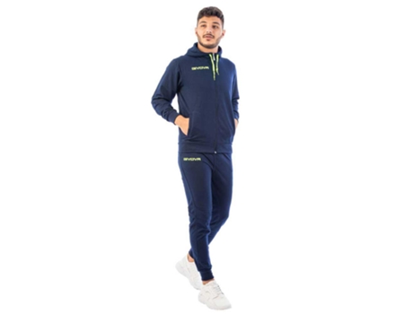 Chándal para Hombre GIVOVA King Cotone Terry Poker Azul para Fútbol (S)