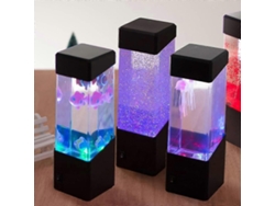 Lámpara de acuario Rosewell con forma de medusa, luz nocturna con carga USB y luz que cambia de color.