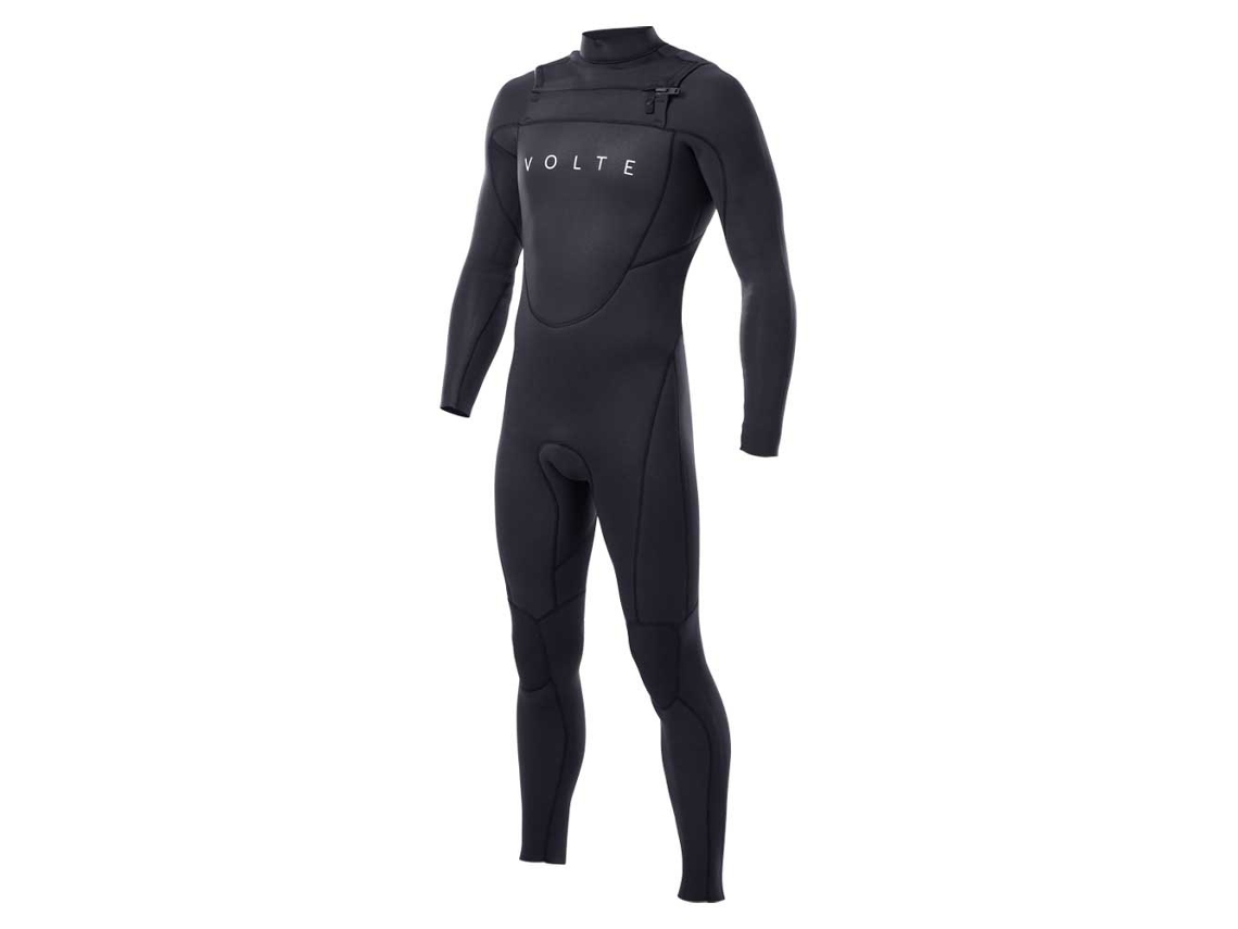 Terno de Neoprene Manga Longa com Zíper no Peito Vital Steamer Preto Svolte