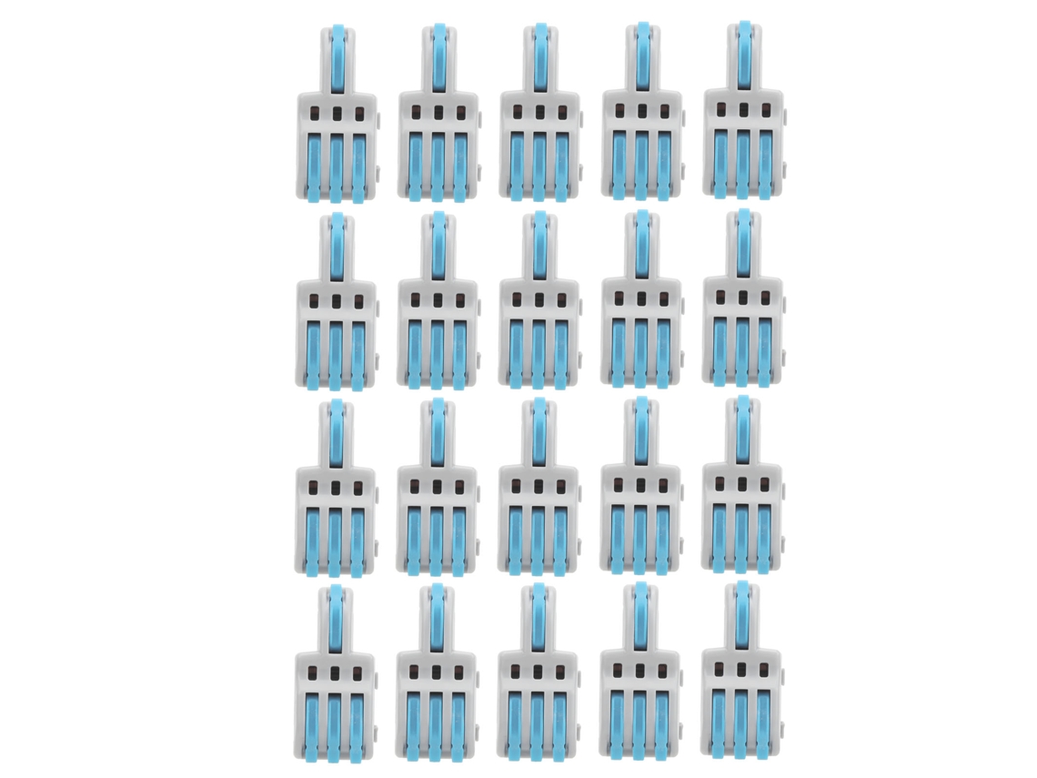 2026velora-20 Piezas Conectores Rápidos Splf13 1 En 3 Salidas T-tap Divisor De Cable Para Luces Motores 250v Azul