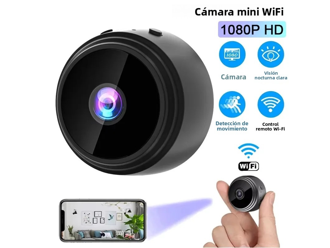 Mini Câmera Wifi A9 1080p para Monitoramento Remoto Seguro com Visão Noturna MDUG