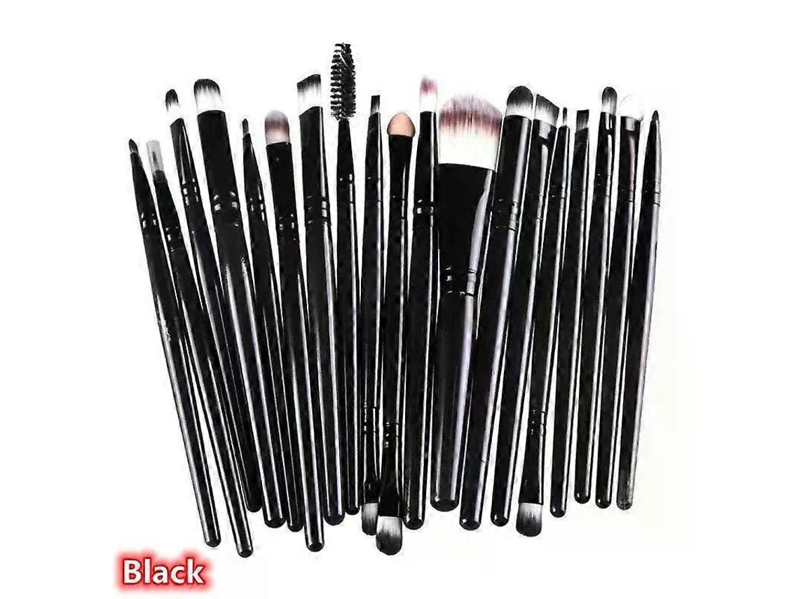Juego de 20 brochas de maquillaje profesionales con mango de plástico para base, sombras de ojos y maquillaje. Rosewell