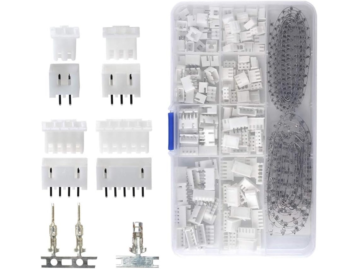 MEOIRUERY Kit de Cable JST-XHP 18-26 AWG 2,54mm 560pcs Conector Hembra Macho PH 2/3/4/5 Pines