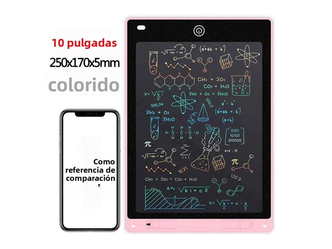 Tableta De Escritura Lcd Rosa De 10 Pulgadas, Tablero De Dibujo, Juguete Educativo Montessori Para Dibujar