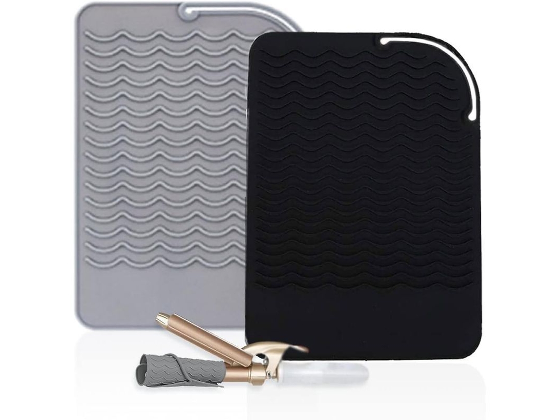 2 Alfombrillas De Silicona Resistentes Al Calor Para Herramientas De Peluquería Calientes - Ideales Para Viajar - Antiquemaduras