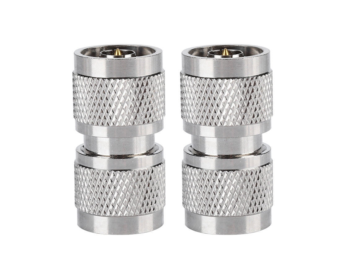 Adaptador de antena coaxial RF (conector N macho a macho, paquete de 2)