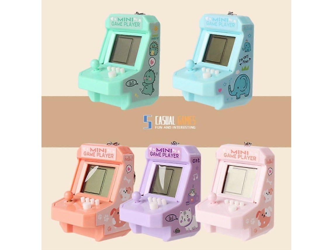 Mini Portable Game Console With Keychain Children Handheld Puzzle Retro Arcade