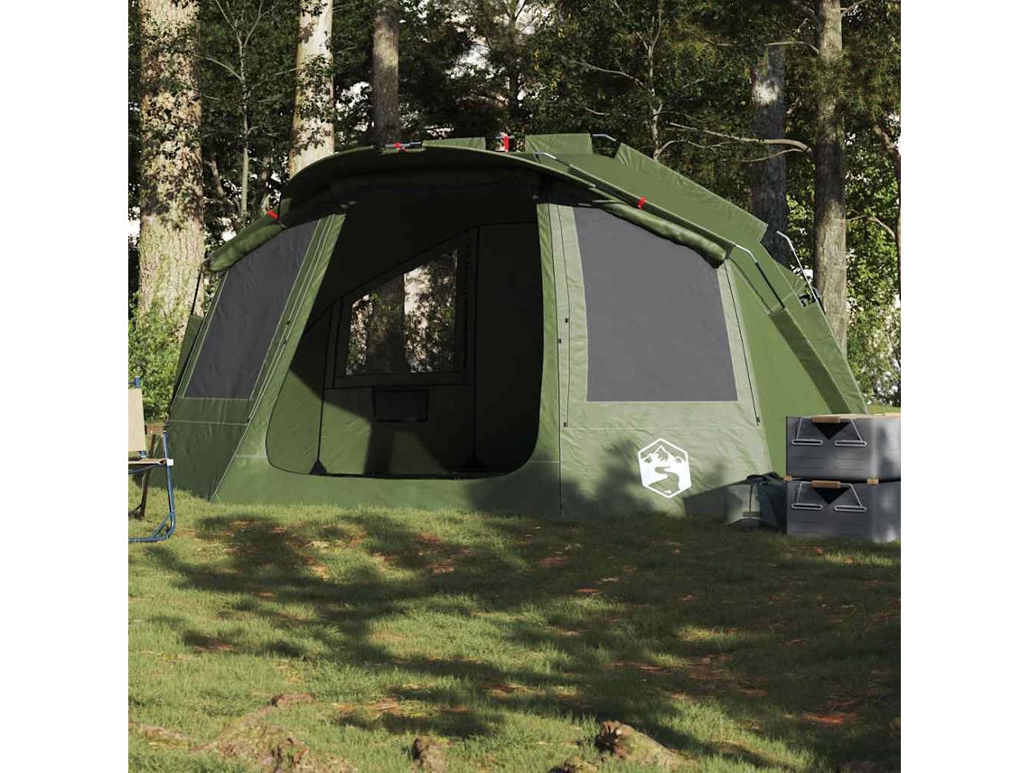 Tienda de pesca para 5 personas, impermeable, verde oliva