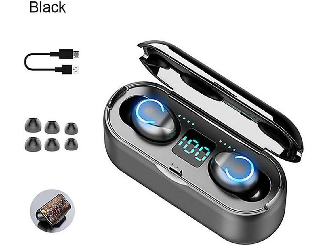 Auriculares Bluetooth True Wireless YDCY F9-8 In Ear Micrófono Negro