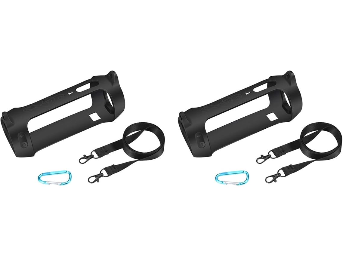 2 Fundas Protectoras De Silicona Pulse 4 Para Altavoz Bluetooth Portátil Con Correa Para El Hombro