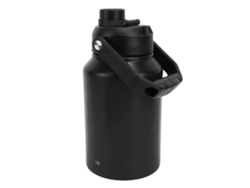 Botella térmica de 1,9 l de acero inoxidable 304 para camping, color negro