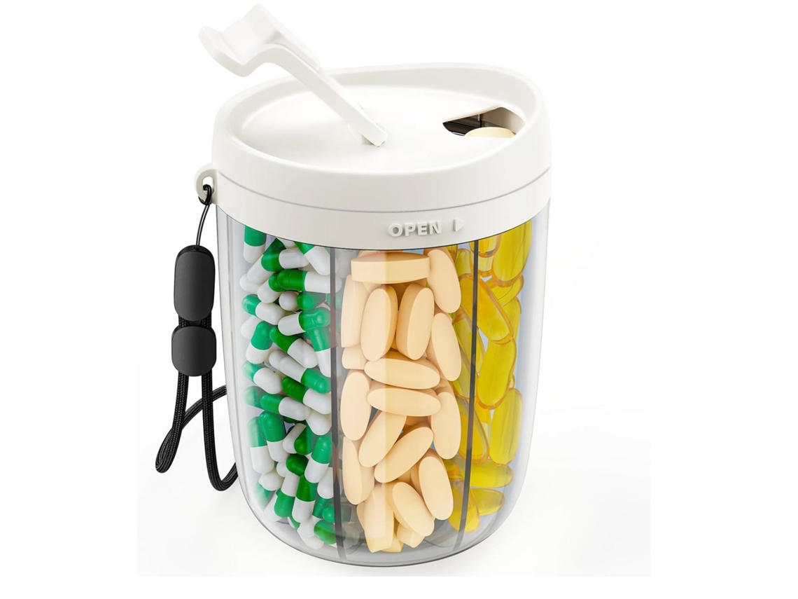 Organizador De Pastillas Chrui 6 Vitaminas Anti-mezcla Sin Bpa (blanco)