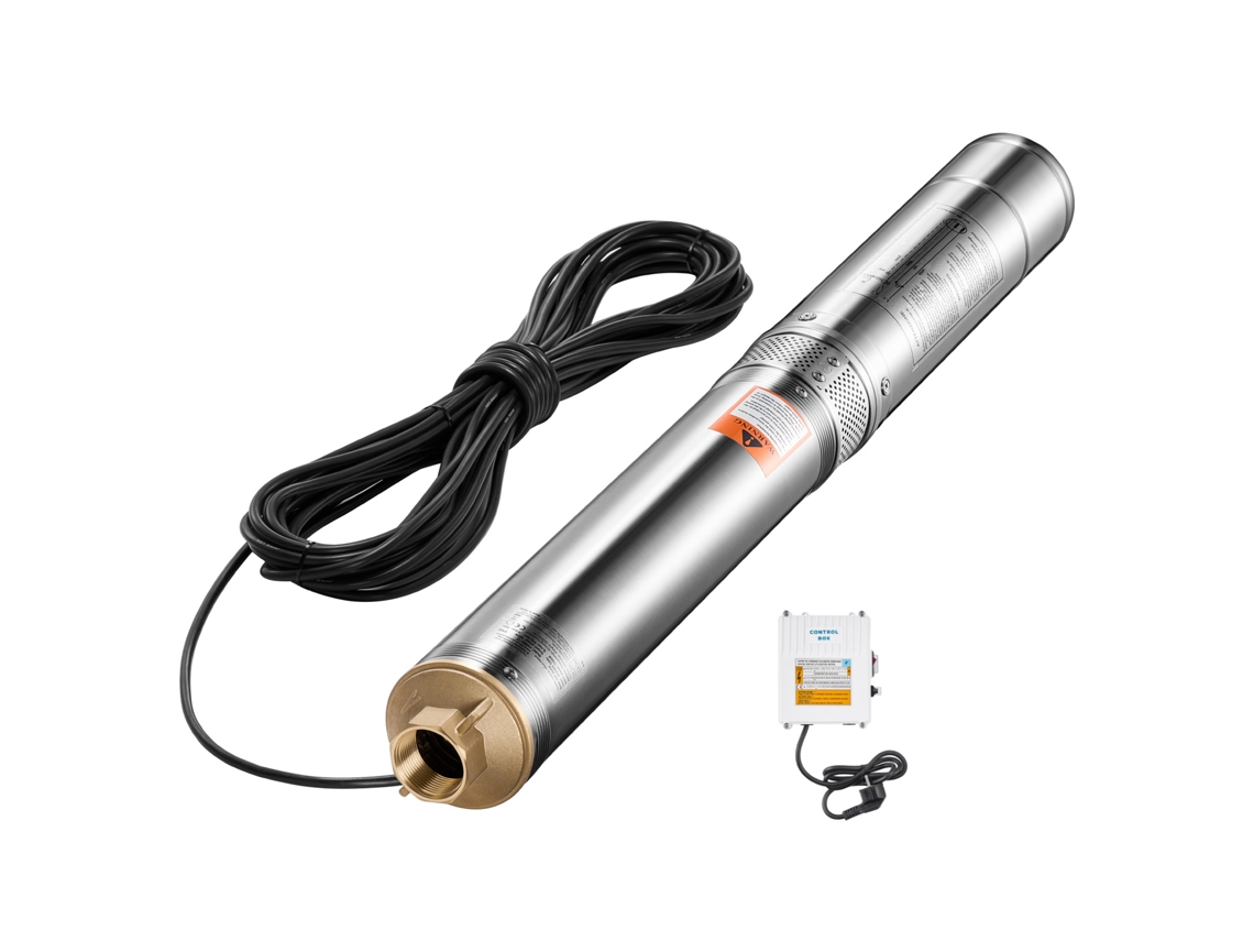 Bomba Para Pozos Profundos Succebuy, Potencia De Salida De 550 W, Altura De Elevación De 85 M, 65 L/min, Acero Inoxidable