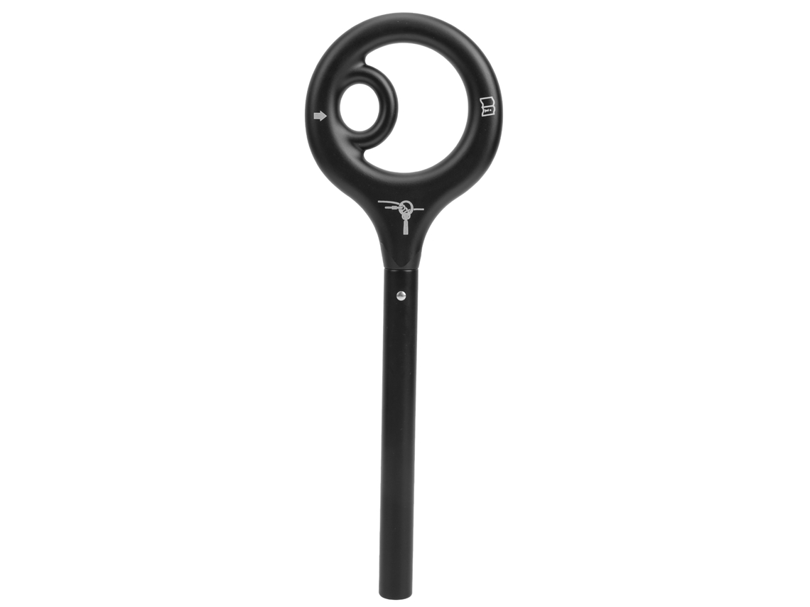 Dispositivo De Descenso De Aleación De Aluminio Para Montañismo Al Aire Libre, Accesorio Para Escalada En Roca, Color Negro.
