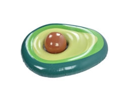 Flotador inflable de PVC con forma de aguacate para piscina o playa.