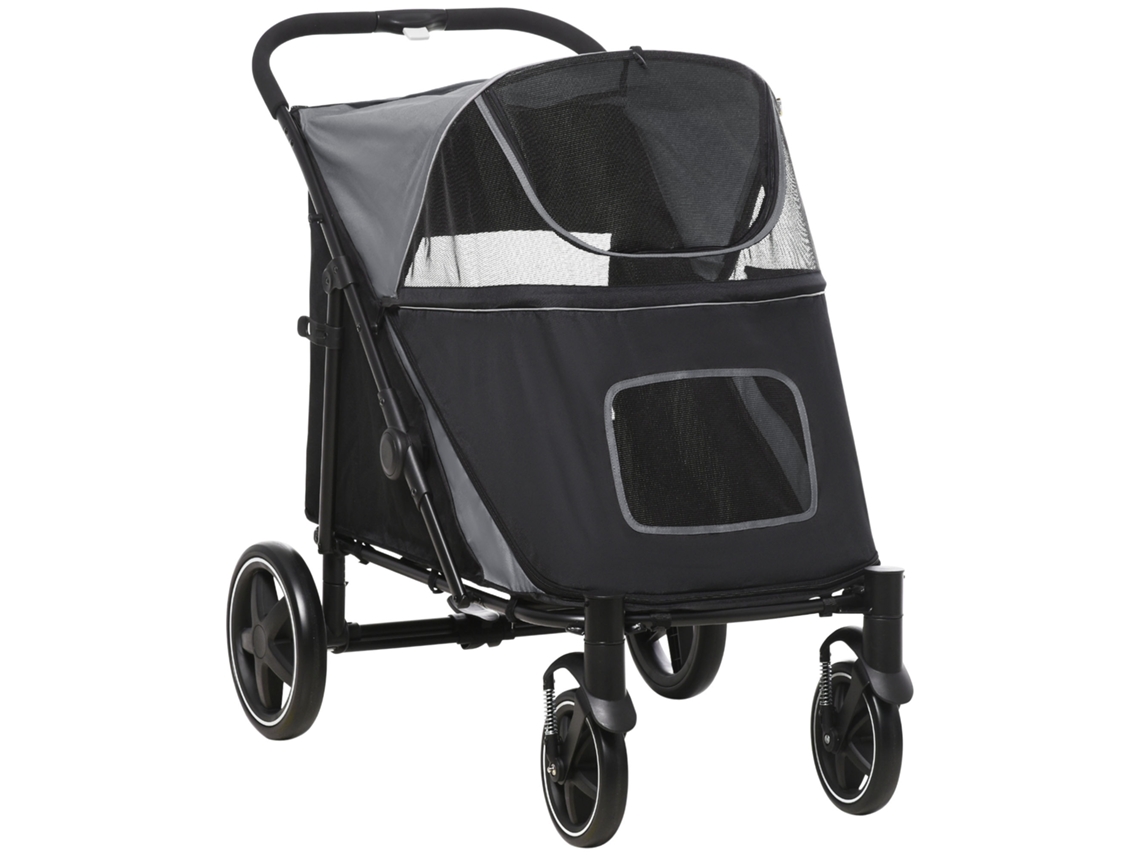 Cochecito Oxford Gris Con Ventana Y Asas, 30 Kg
