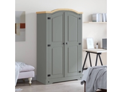 Armario Corona Range de pino mexicano con 2 puertas, gris, EXCLUSIVO DE LA CASA