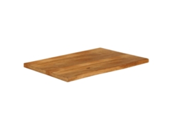 Tablero De Mesa | Superficie De Mesa | Tablero De Escritorio Borde Natural Madera Maciza Mango 100x60x2,5 Cm Wsd57904