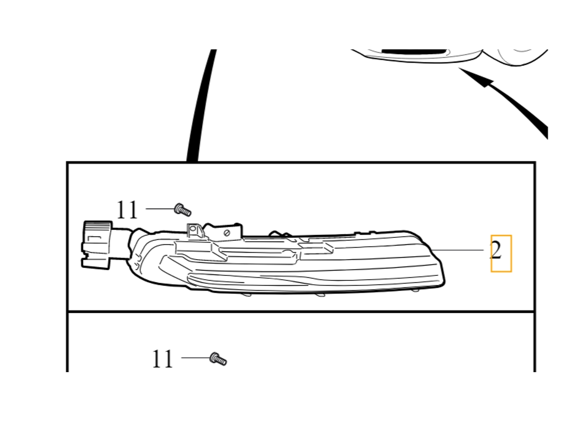 Luz diurna derecha para Volvo V40 DRL LED OE 31395920