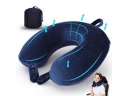 Almohada Eifson De Viaje De Espuma Viscoelástica Para El Cuello Y La Cabeza (azul Marino)