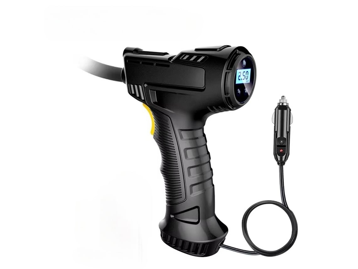 Bomba De Aire Portátil Para Neumáticos Eafc De 12 V Y 120 W Con Enchufe Para Encendedor De Cigarrillos Del Vehículo (negra)