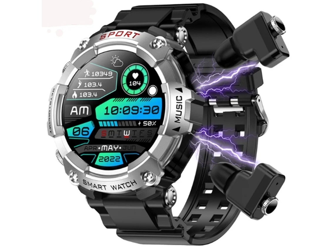 Reloj inteligente con auriculares, pantalla HD de 1,52 pulgadas, para hombre, con función de responder y hacer llamadas, compatible con Android e iOS, rastreador Yizhood