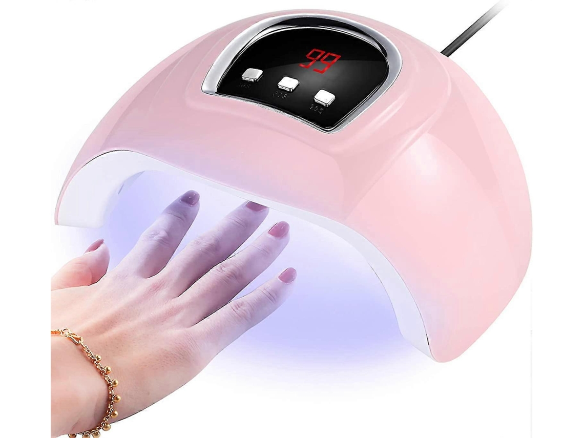 Secador de uñas, 18 luces LED para esmalte de gel, sensor automático con 3 temporizadores Ly Ebike (rosa, 1 paquete)