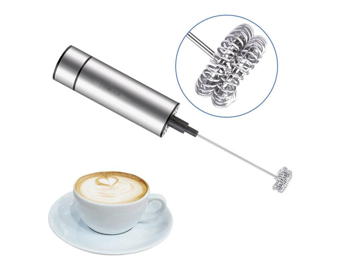 Espumador de leche portátil y accesorios para licuadora de bebidas, licuadora eléctrica, espumador de acero inoxidable P*