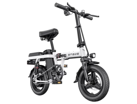 Bicicleta Eléctrica ENGWE T14 Folding 14 Inch Tire 350W Brushless Motor 48V 10Ah Battery 25km/h Max Speed - White