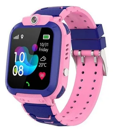 Reloj inteligente rosa con localizador Libra y llamada de socorro para niños. Vayotoy