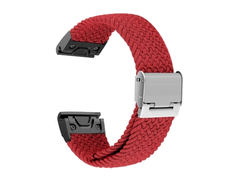 Correa Pulsera Trenzada Flexible para Garmin Tactix 7 Pro Ballistics Edition Rojo