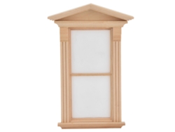 Jinwei-puerta Y Ventana De Casa De Muñecas De Madera En Escala 1:12 Para Decoración Miniatura