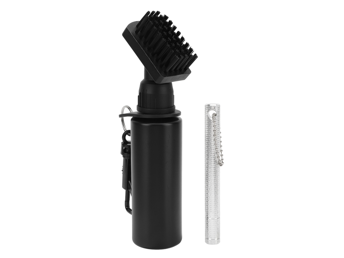 Escobilla Limpiadora De Club Con Botella De Squeez 150ml Antifugas Clip Retenedor Herramienta Afiladora De Ranuras Plata
