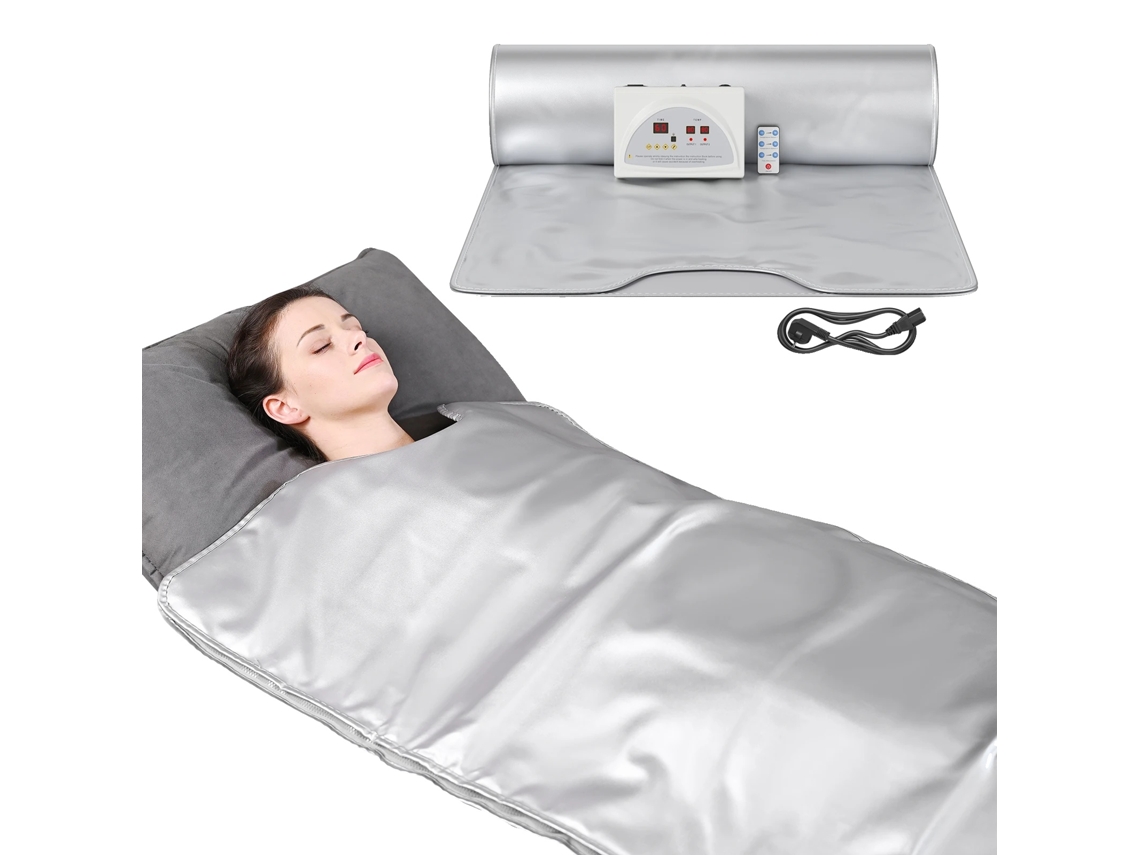 Manta de sauna para quemar grasa, con ajustes de calor personalizables, diseño seguro e impermeable, gris oscuro, 220 V (UE)