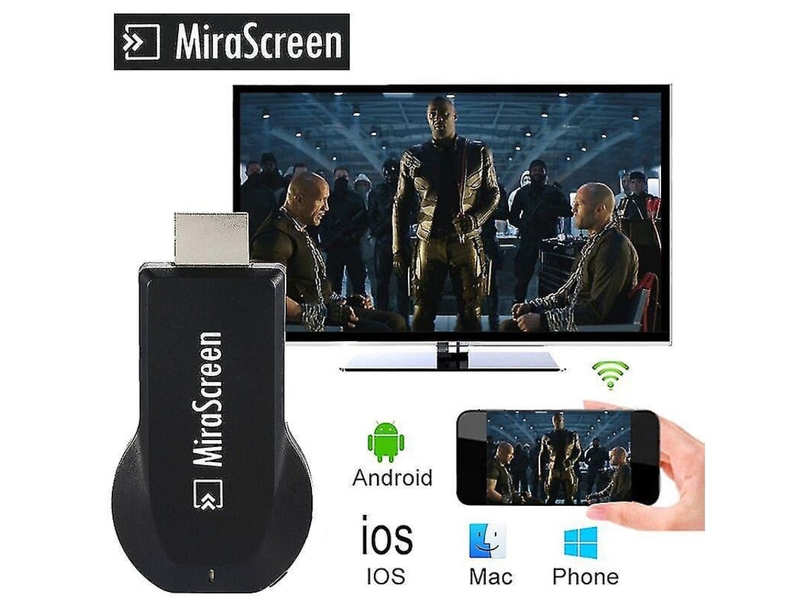 Usb | Portátil | Oficina | Hogar - Receptor De Pantalla Inalámbrico Wifi Ota Para Tv Stick, Miracast, Airplay, Android, Led, Usb, Portátil,