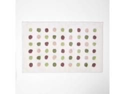 Homescapes Multi Colour 100 Cotton Bath Mat Tufted Polka Dot Design, 50 X 80 Cm