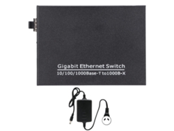 Conmutador Gigabit Ethernet De 2 Puertos Tbcmc3712esfp Plug Play, Estable Para Redes Informáticas.