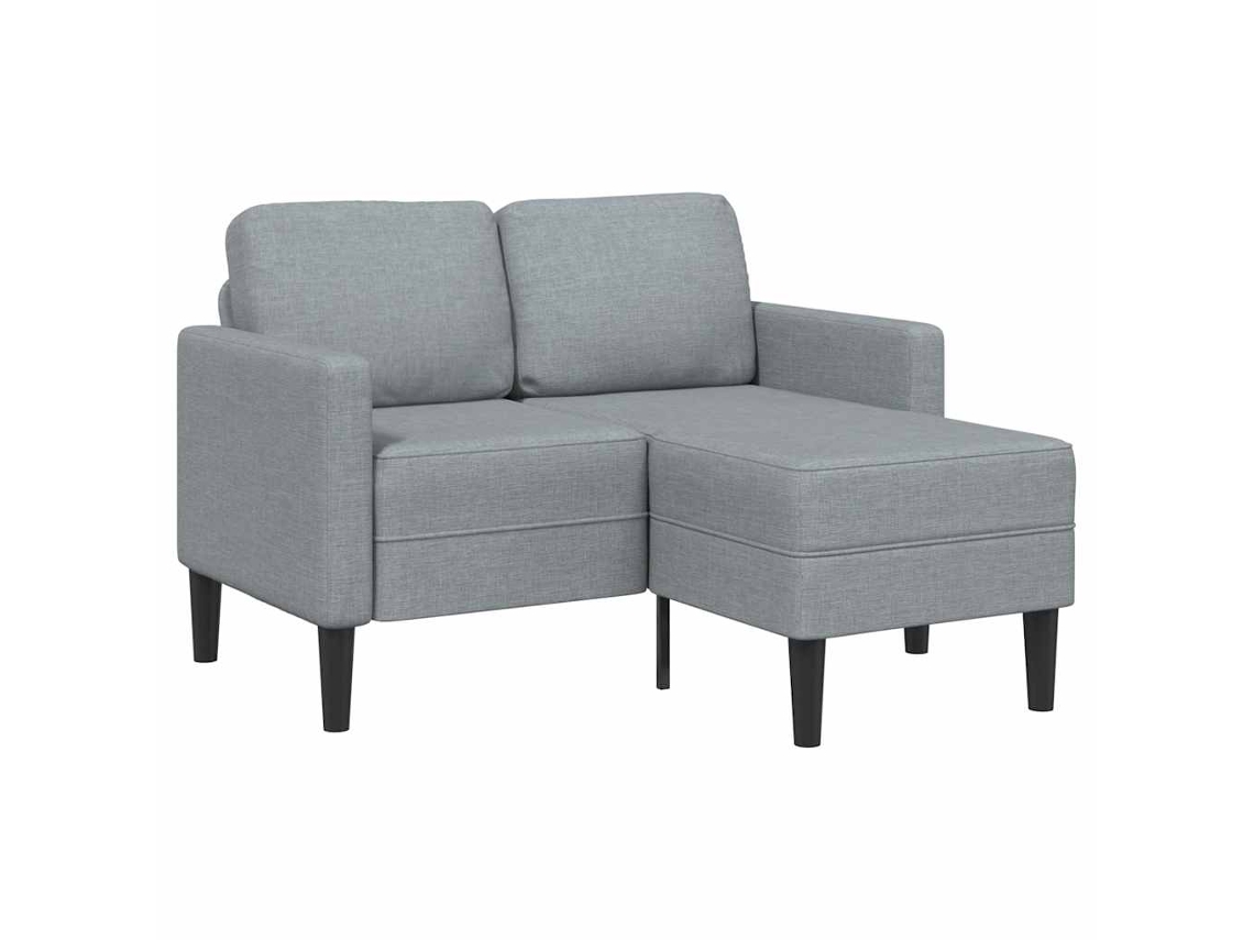 Sofá De 2 Plazas | Sofá De Salón | Sofá De Descanso Con Chaise Longue En Forma L Gris Claro 125cm Wsd709562