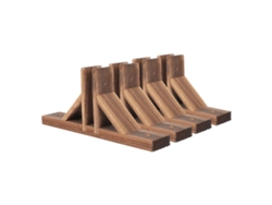Juego De 4 Bases De Madera Maciza Tratada Para Cercas, Soportes Estables Para Cercas Pequeñas.