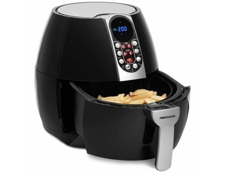 Freidora de Aire MEDION 1500 W 2,8 L Negro/Plateado