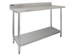 Mesa de preparación de acero inoxidable de 120cm, cocina, restaurante, cantina, superficie, mostrador de comida