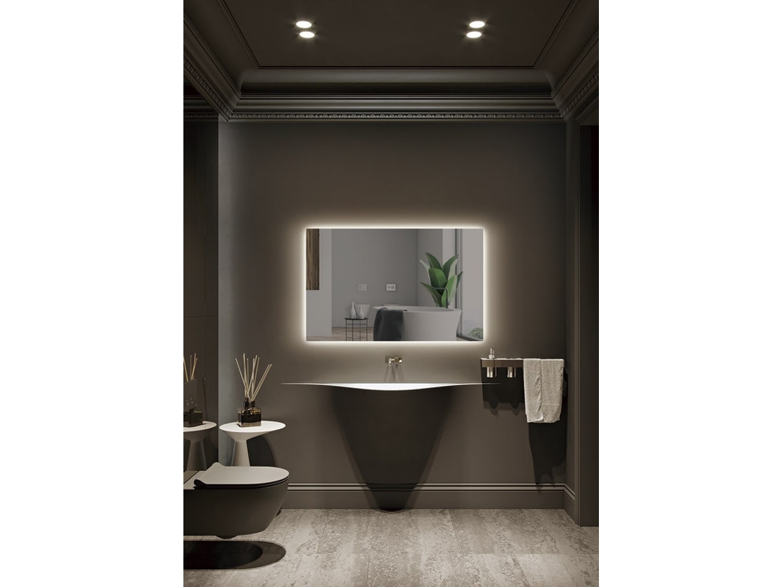 Espejo con luz led retroiluminado luz fría con doble sensor antivaho 100x80 MICE COLLECTION