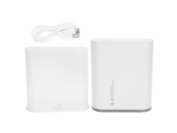 Humidificador de 1L con carga USB, salida de aire dual y luz nocturna para hogar y oficina.